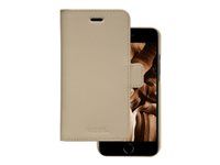 Puzdro s klopou pre mobilný telefón - koža Saffiano - sahara sand - pre Apple iPhone 7, 8, SE (2nd generation)