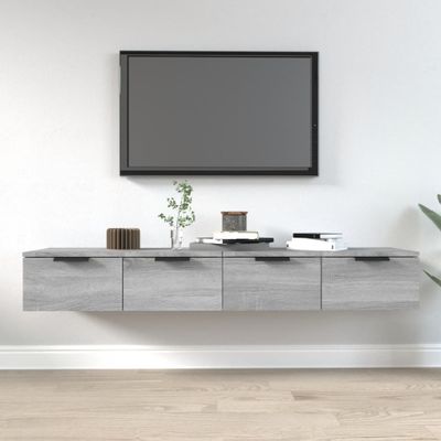 vidaXL Nástenné skrinky 2 ks sivé sonoma 68x30x20 cm spracované drevo