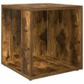 vidaXL Bočný stolík dymový dub 33x33x34,5 cm spracované drevo