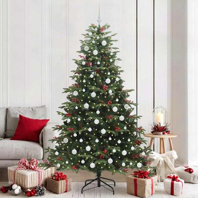 vidaXL Umelý vianočný stromček Zelená 210 cm PVC, kov a plast