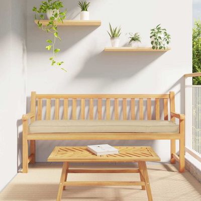 vidaXL Vankúš na palety Béžová 200 x 40 x 8 cm Oxfordská tkanina