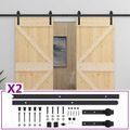 vidaXL Posuvné dvere 2 ks 90 x 210 cm Borovicový masív