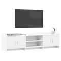 vidaXL TV skrinka 168 x 33 x 47 cm Biela Kompozitné drevo