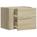 vidaXL Nástenné nočné stolíky 2 ks dub sonoma 45x30x35 cm