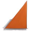 vidaXL Stan na zadné dvere auta 190 x 150 x 185 cm Šedá a oranžová
