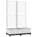 vidaXL Záhradný kvetináč s mriežkou biely 80x40x121,5 cm PP