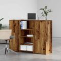 vidaXL Recepčný stôl staré drevo 135x50x103,5 cm kompozitné drevo