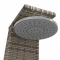 vidaXL Vonkajšia sprcha sivý 55x60x224 cm polyratan a akácia