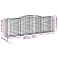 vidaXL Oblúkové gabionové koše 10 ks 400x50x120/140 cm pozink. železo