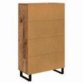 vidaXL Highboard Staré drevo 69,5 x 31 x 115 cm Kompozitné drevo
