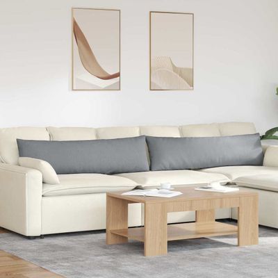 vidaXL Vankúše na pohovku 2 pcs Svetlosivá 145 x 40 cm látka