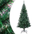 vidaXL Umelý vianočný stromček s farebnými vetvičkami zelený 150cm PVC