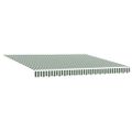 vidaXL Sklopná markíza Zelená a biela 400 × 300 cm