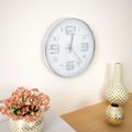 vidaXL Nástenné hodiny 30 cm strieborné