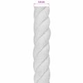 vidaXL Bavlnený povraz 36 mm 10 m Biela 100% bavlna