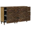 vidaXL Servírovacia skriňa 2 ks 60 x 33,5 x 75 cm Masívne mango drevo