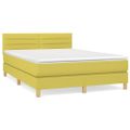 vidaXL Boxspring posteľ s matracom zelená 140x190 cm látka