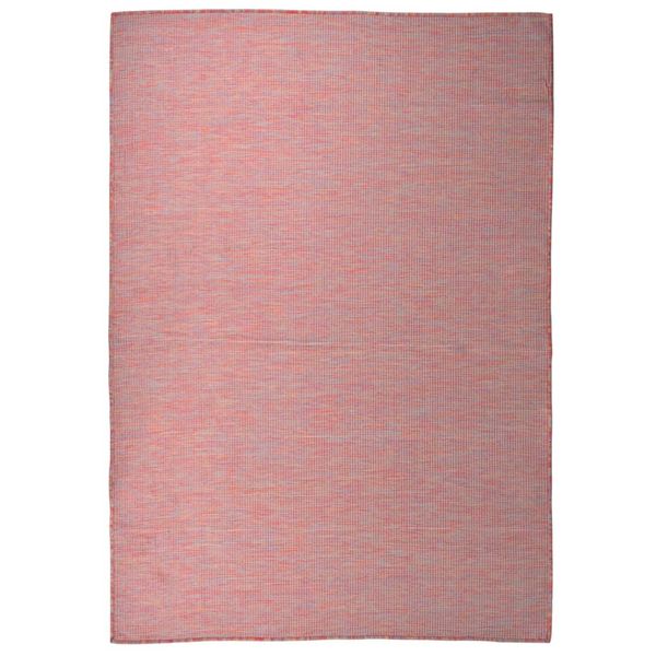 vidaXL Vonkajší koberec s plochým tkaním 160x230 cm červený