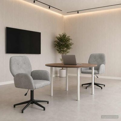 vidaXL Otáčacie stoličky k stolu 2 ks 54 x 55 x 90 cm Svetlosivá Zamat
