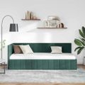vidaXL Rohový rám postele Tmavozelená 80 cm x 200 cm Zamat