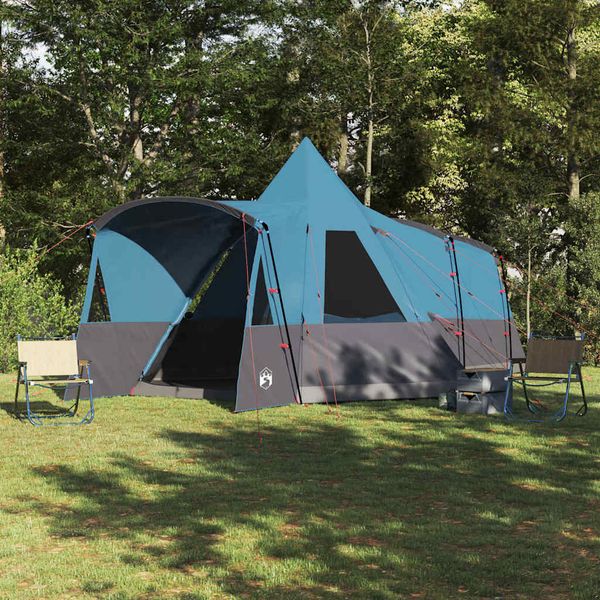 vidaXL Teepee stan pre 8 osôb so strechou Modrá 720 x 465 x 295 cm