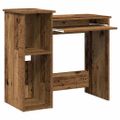 vidaXL Stôl s policami Old Wood 84x40x78 cm Engineered Wood
