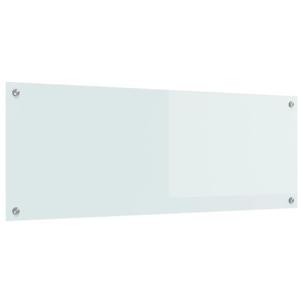 vidaXL Kuchynský obklad Biela 110 x 40 cm tvrdené sklo