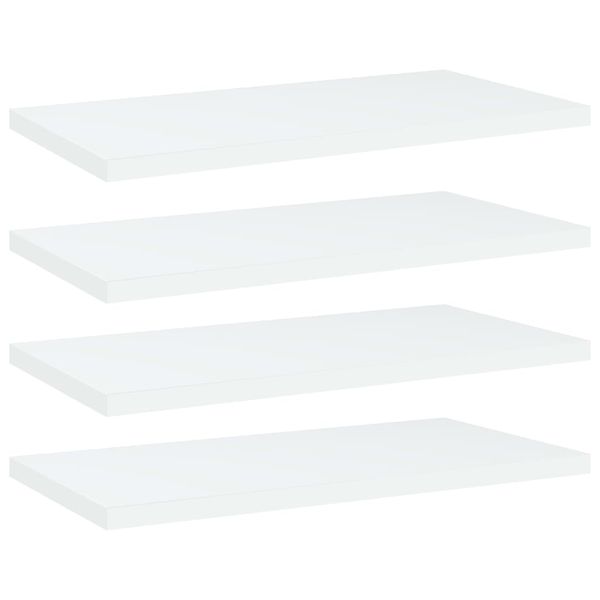 vidaXL Prídavné police 4 ks, biele 40x20x1,5 cm, kompozitné drevo
