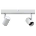 vidaXL Stropné bodové svetlo so bodmi Biela 26 x 6,5 x 11,5 cm Kov