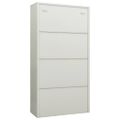 vidaXL Uzamykacia skriňa bledosivá 90x40x180 cm oceľová