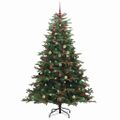 vidaXL Umelý vianočný stromček Zelená 240 cm PVC, kov a plast