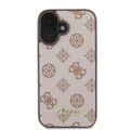 Guess puzdro pre iPhone 16 6,1" GUHMP16SPGPYSW hnedé tvrdé puzdro Peony Script MagSafe