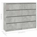 vidaXL Komoda so zásuvkami sivá 120x35x99 cm drevotrieska