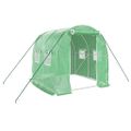 vidaXL Fóliovník s oceľovým rámom zelený 4 m² 2x2x2 m