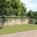 vidaXL Klietka pre psa s dvierkami šedá 10x2x1,5 m pozinkovaná oceľ
