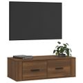 vidaXL Závesná TV skrinka hnedý dub 80x36x25 cm spracované drevo