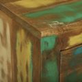 vidaXL Servírovacia skriňa so zásuvkou Hnedá Masívne obnovené drevo