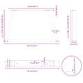 vidaXL Nohy konferenčného stolíka v tvare V, 2 ks, antracitové, 60 x (42-43,3) cm, oceľ