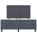 vidaXL Posteľ s pružinovým rámom Tmavo šedá 140 x 200 cm Zamat