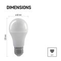 LED žiarovka Classic A60 / E27 / 10,5 W (75 W) / 1 060 lm / teplá biela / krokovo stmievateľná
