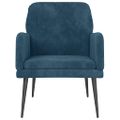 VidaXL Kreslo modré 62x79x79 cm zamat
