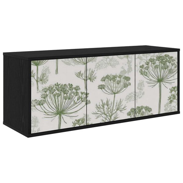 vidaXL Nástenný TV kabinet GOTHA 102 x 33 x 40 cm Čierny dub