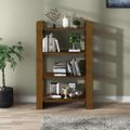 vidaXL Knižnica/deliaca stena medová 80x35x125 cm masívna borovica