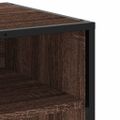 vidaXL TV skrinka hnedý dub 91x40x46 cm kompozitné drevo a kov