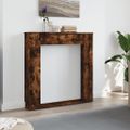 vidaXL Obloženie krbu dymový dub 100x20x100 cm kompozitné drevo