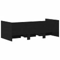 vidaXL Ležadlo so zásuvkou Čierny dub 90 x 200 cm Kompozitné drevo