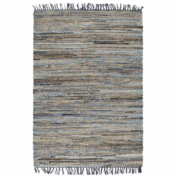 vidaXL Ručne tkaný koberec Chindi, denim a juta 160x230cm, rôzne farby
