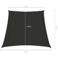 vidaXL Tieniaca plachta, oxford, lichobežníková 2/4x3 m, antracitová