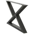 vidaXL Nohy konferenčného stolíka 2 ks antracitové 70x(42-43,3) cm oceľové