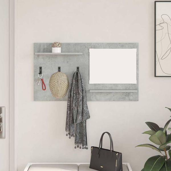 vidaXL Vešiak na stenu Betónová šedá 90 x 10 x 50 cm Kompozitné drevo